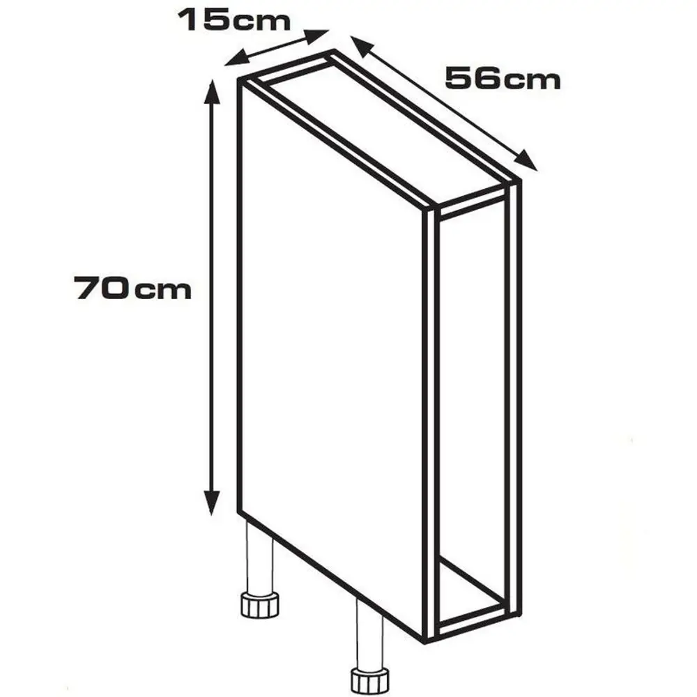 Каркас напольный 15x70x56 см, ЛДСП, цвет белый DELINIA STLM-2132426 - Вид №6
