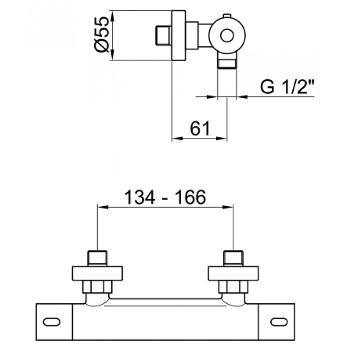 EL980102560 Смеситель для душа Webert Elio - Вид №1