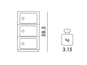 Подвижный контейнер из переработанного инженерного пластика Kartell секционные ARCH-00132511 - Вид №8