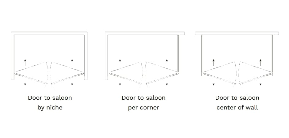 Душевая кабина из алюминия и стекла с распашной дверью TAMANACO NSALOON ARCH-00000791 - Вид №1