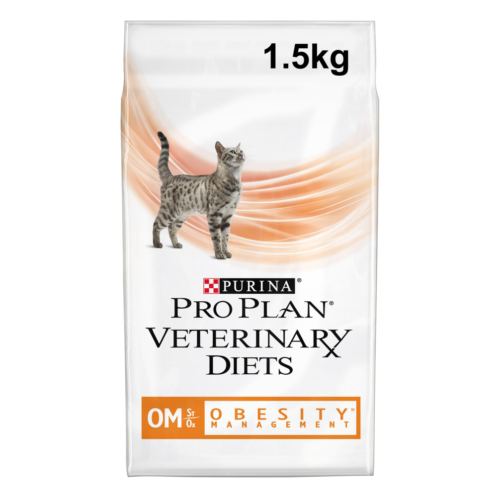 ПР0033159*4 Корм для кошек Veterinary Diets OM St/Ox для снижения избыточной массы тела, сух. 1,5кг (упаковка - 4 шт) Pro Plan 