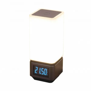 Настольная лампа светодиодная с часами квадратная 80418/1 EUROSVET MEDIA 00-3907560 Белый