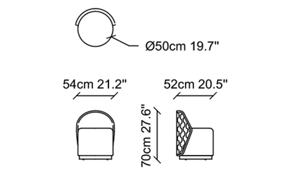 Низкий табурет с тканевой подкладкой со спинкой NDESIGN Tawny ARCH-00084407 - Вид №5