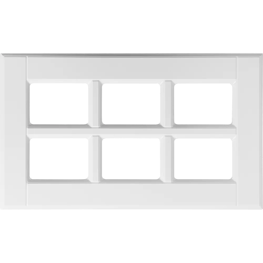 Витрина для шкафа Delinia «Леда белая» 60x35 см, МДФ, цвет белый STLM-2134823