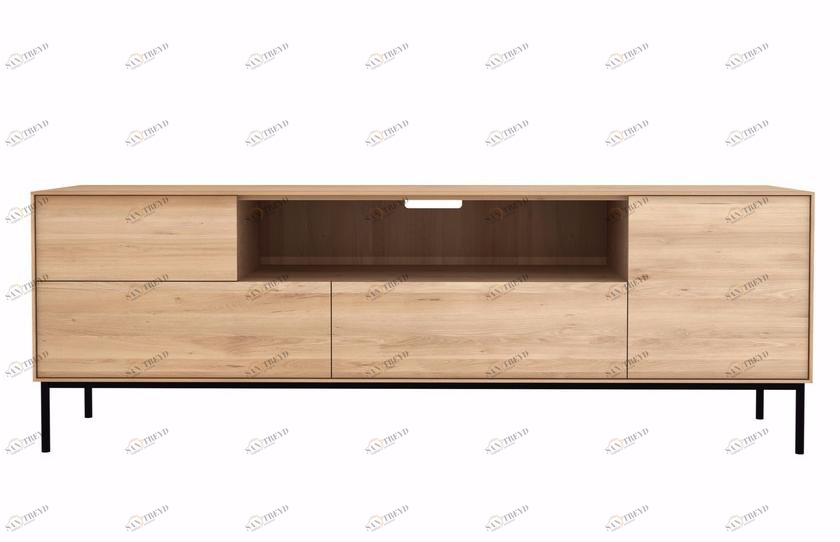 Ethnicraft Тумба под ТВ из дуба с ящиками Oak whitebird 051466