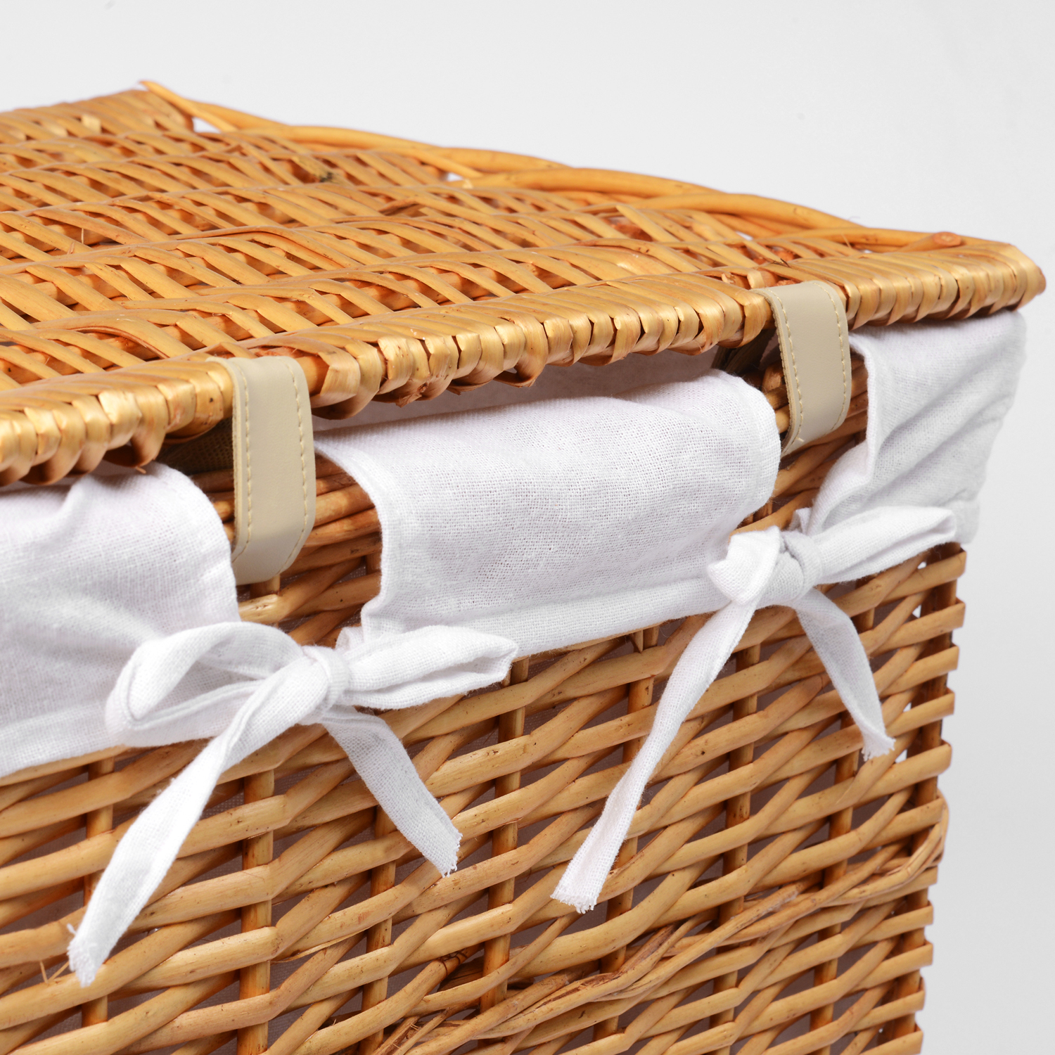 WB-370-L Ammer Плетеная корзина для белья с крышкой WasserKRAFT  - Вид №2