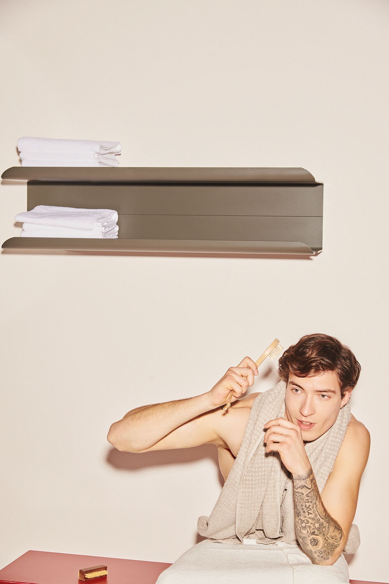 Horizontal recycled aluminium towel warmer Tubes Elements ARCH-00108588 - Вид №2