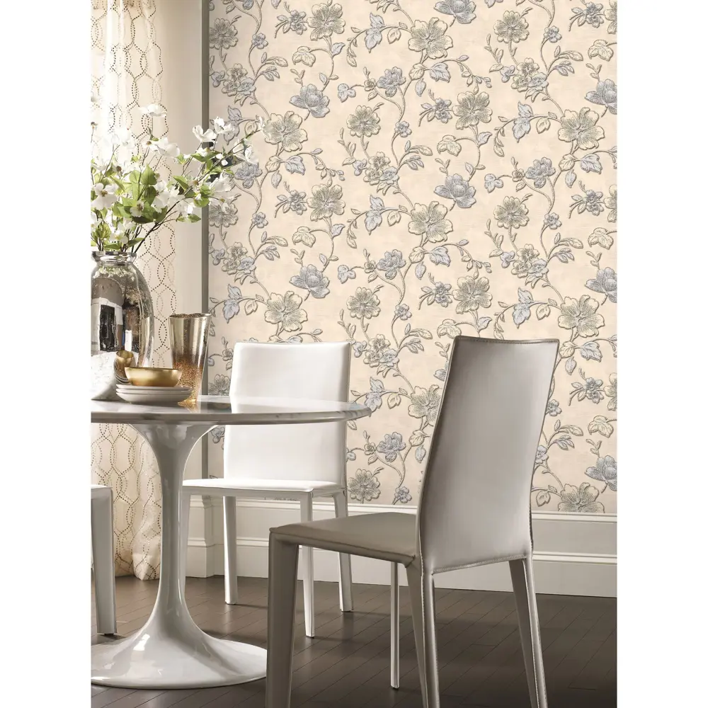 Обои на флизелиновой основе Цветы 1.06х10 м цвет бежевый VS 988310 Victoria Stenova Queen STLM-2131654 - Вид №3