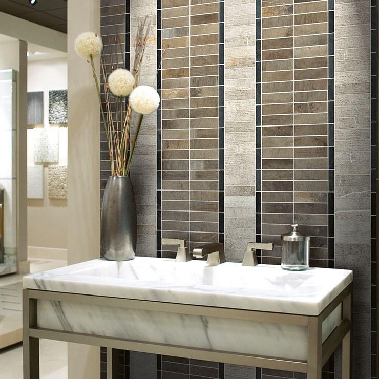 Ideamarmo Мозаика из сланца и камня фоссена Strip Stp 401 - Вид №2