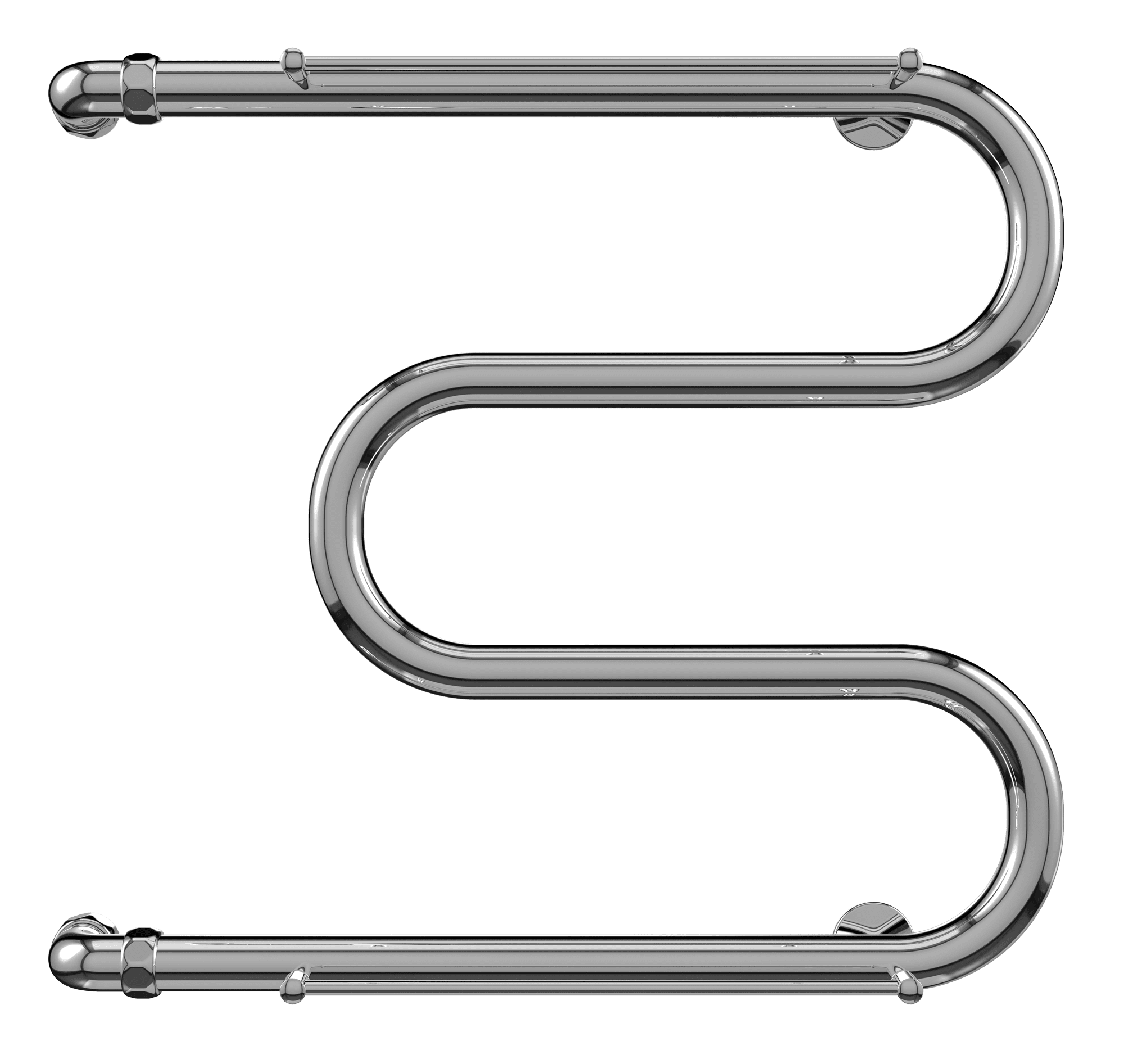 4620768880438 ЭКОНОМ М-обр с/п AISI 32х2 600х600 Полотенцесушитель TERMINUS Нержавеющая сталь - Вид №1