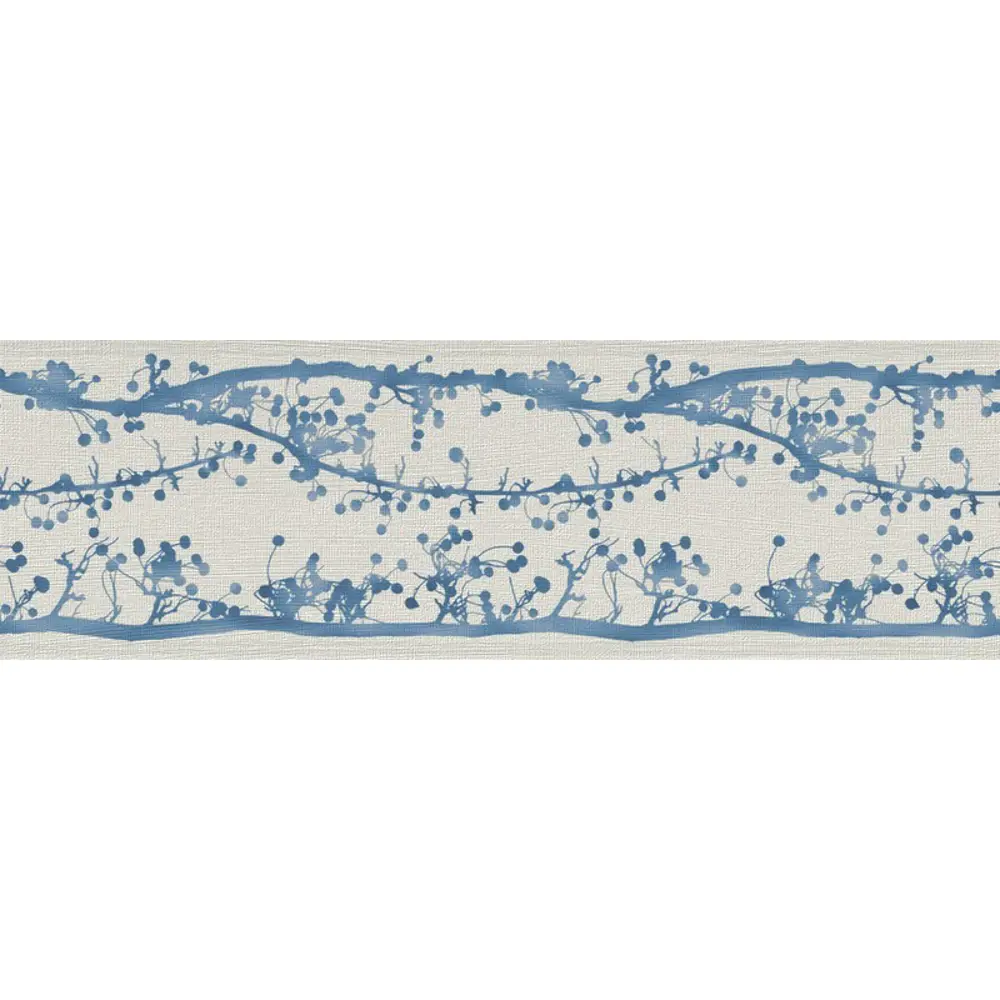 Бордюр флизелиновый 0,17х5 м, ягоды, синий Rasch STLM-2207525