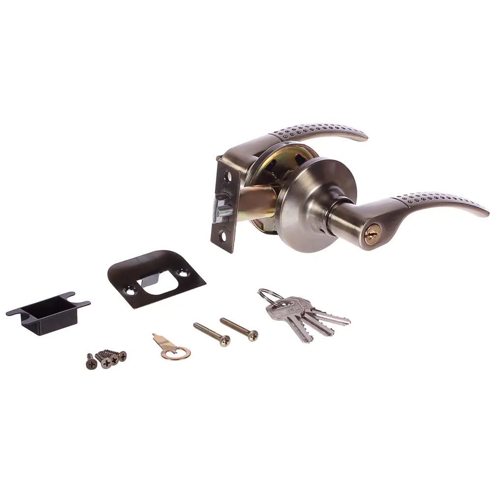 Ручка-защёлка Palladium 3903 AB ET, с ключом и фиксатором, ЦАМ, цвет античная бронза STLM-2094093 - Вид №1