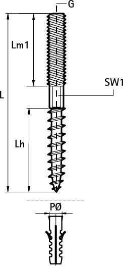 6287012 BIS Винты-шурупы нерж. монтаж к стене или перекрытию walraven  - Вид №1