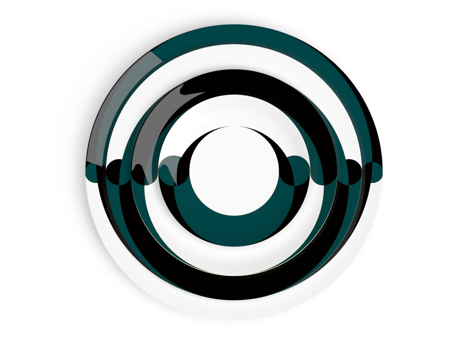 Фарфоровая сервировочная тарелка Non Sans Raison Vortex Gold ARCH-00008102 - Вид №1