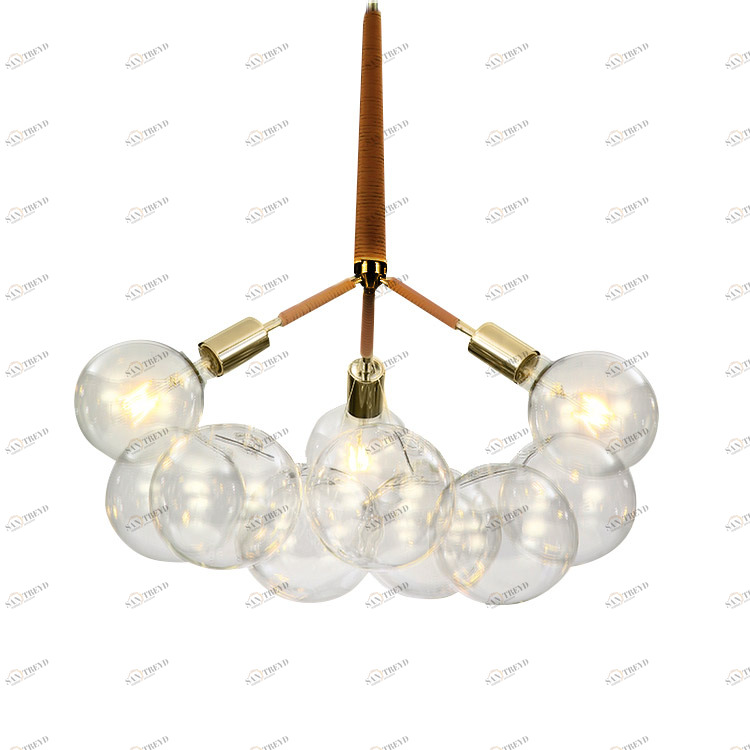 Светильник подвесной 60х50 см коричневый Bulbs 9087/3 brown DELIGHT COLLECTION ДИЗАЙНЕРСКИЕ 00-3883108 Коричневый;прозрачный 