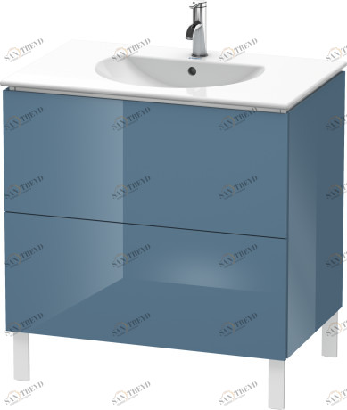 LC660604747 L-Cube Тумбочка напольная Каменно-синий глянцевый лак Duravit