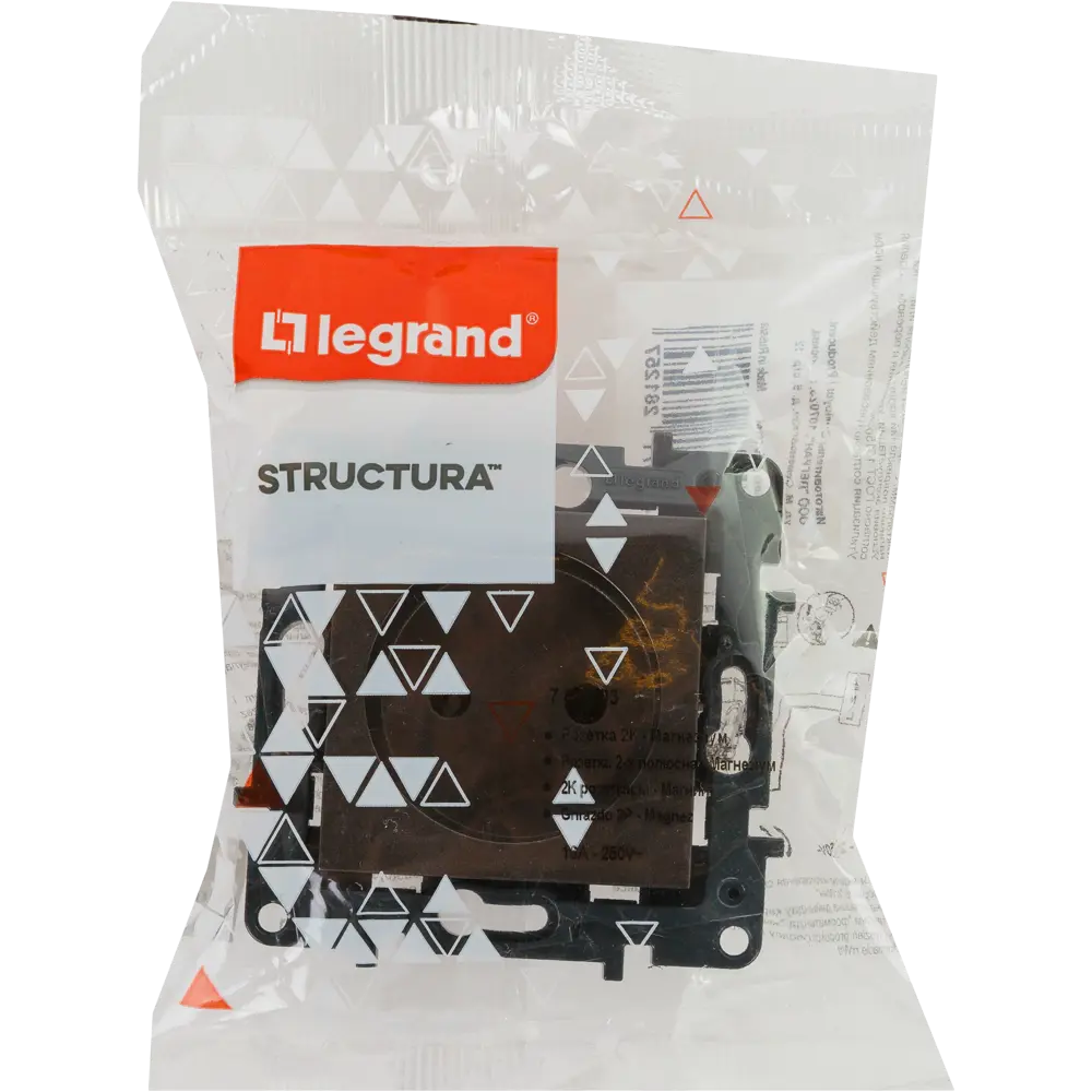 Розетка без заземления - Legrand Structura - без шторок 16А 250В винтовые зажимы - магнезиум STLM-2093237 - Вид №6