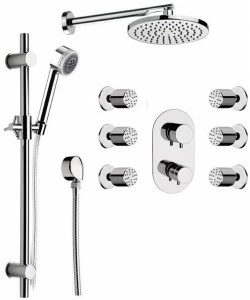 Remer Rubinetterie Направляющая из хромированной латуни с ручным душем Minimal thermo Nt 93 7 s02