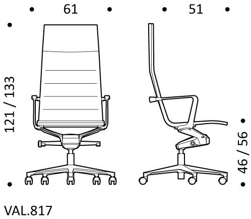 ICF Поворотное офисное кресло из ткани с 5 спицами на колесиках Valea sun-id-1494616 - Вид №11