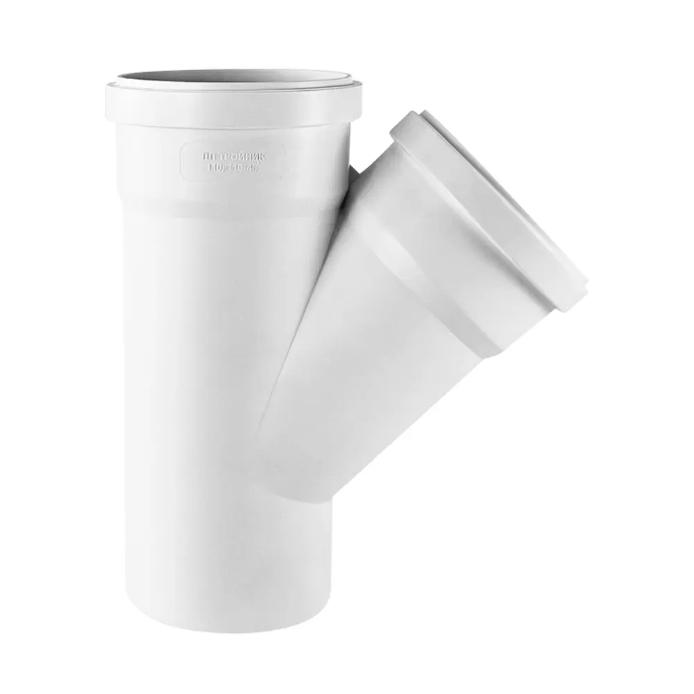 Тройник канализационный малошумный MONLID D110x110/45° мм полипропилен STLM-2087608 - Вид №2