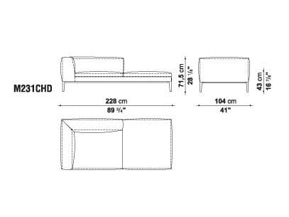 Угловой диван из ткани B&B Italia Michel ARCH-00050009 - Вид №33