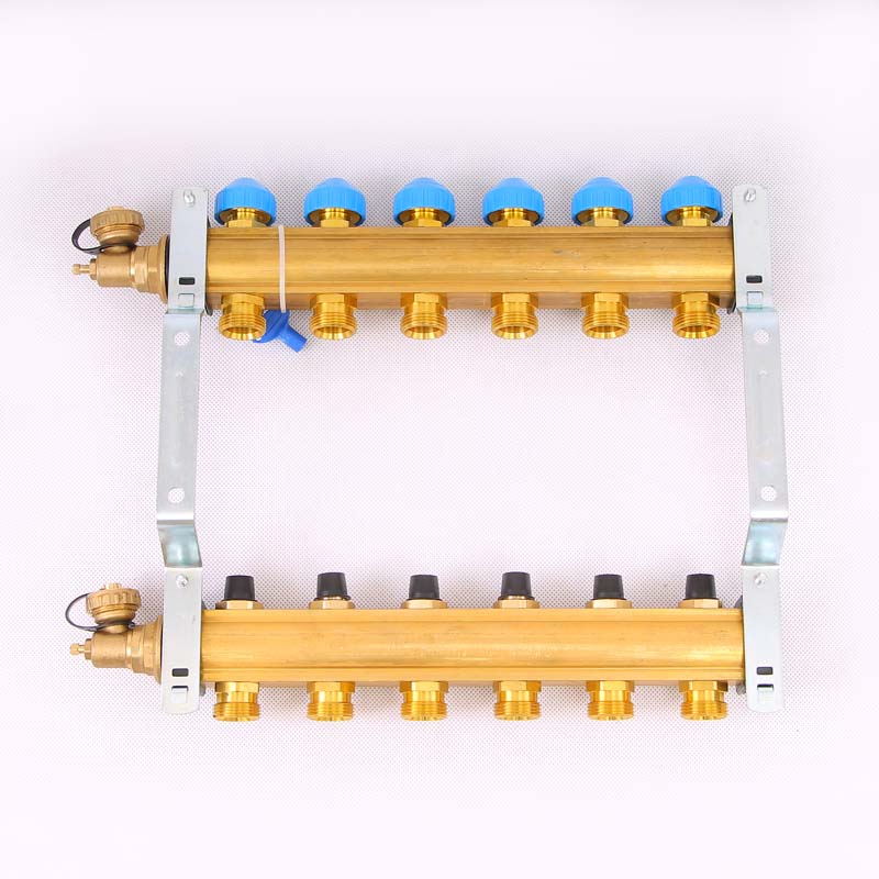 Коллекторная группа HKV с регулировочными и термостатическими вентилями WATTS Ind 1"x3/4"ЕК 6 выходов 10004180 - Вид №3