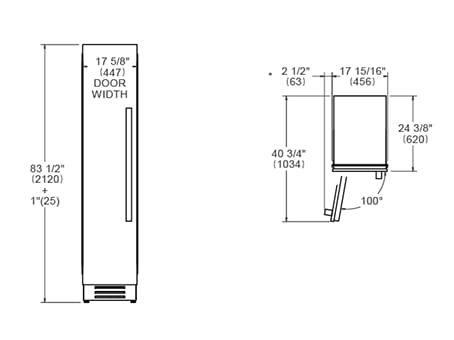 Встраиваемый вертикальный морозильник из нержавеющей стали Bertazzoni ARCH-00066776 - Вид №2