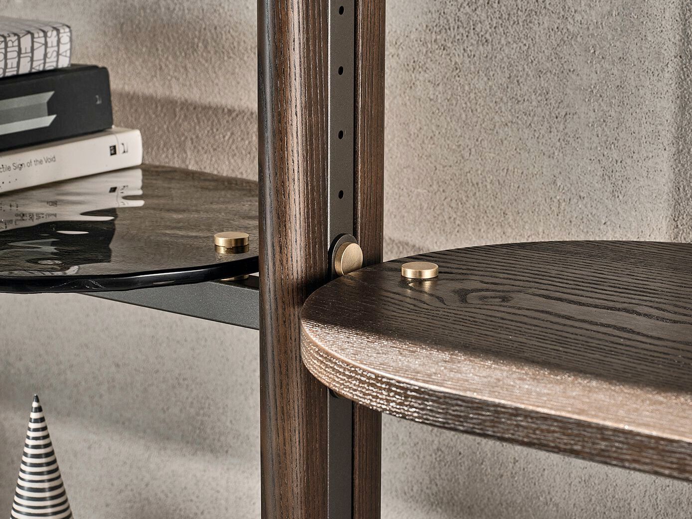 Стеклянный книжный шкаф с креплением пол-потолок Naturedesign Главная ARCH-00088266 - Вид №17