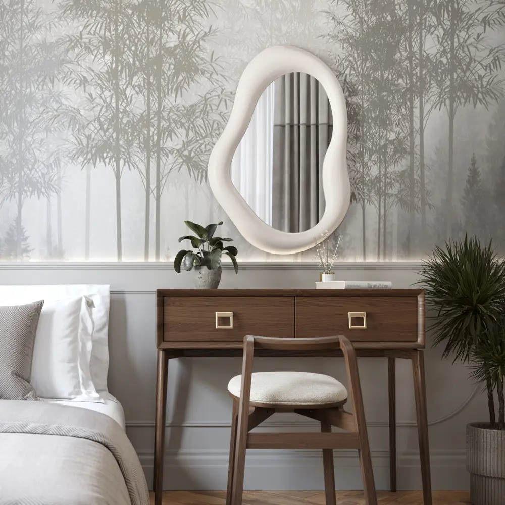 Интерьерное зеркало Nuage фигурное 60×87 см с белой рамой 89438720 Santreyd STLM-1580314 - Вид №6