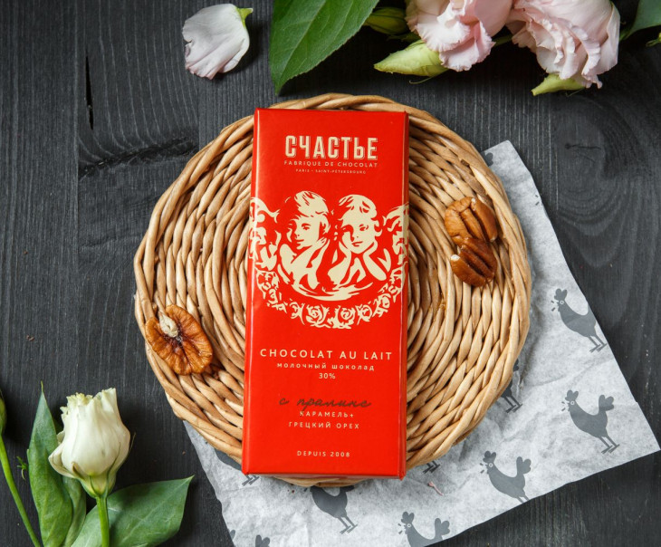 9535 Молочный шоколад 30% с пралине карамель-грецкий орех Вкусляндия  - Вид №2