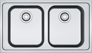 101.0356.666 Better, серия smart, мойка srx 620, две чашы, ширина чаши 340 мм, глубина 180 мм, нержавеющая сталь, стоп-вентиль в комплекте, про-во италия Franke Franke Smart