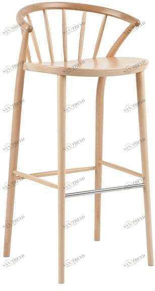 Paged Высокий деревянный табурет с подставкой для ног Sudoku H-9820