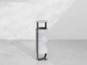 Оцинкованная стальная корзина для мусора с крышкой