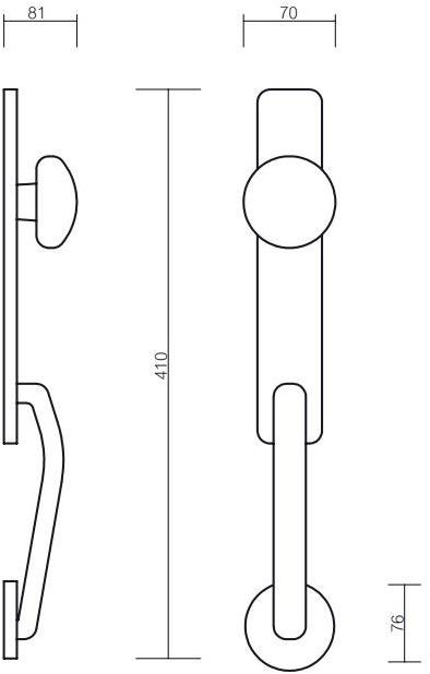 Pasini Латунная ручка на пластине Electra 4109 - Вид №2