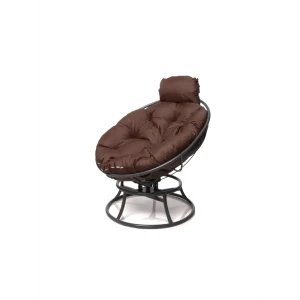 91528248 Кресло садовое M-group 12080305 Папасан пружинка мини 77 см x 29 см x 76 см искусственный ротанг серый/серебристый STLM-1332867