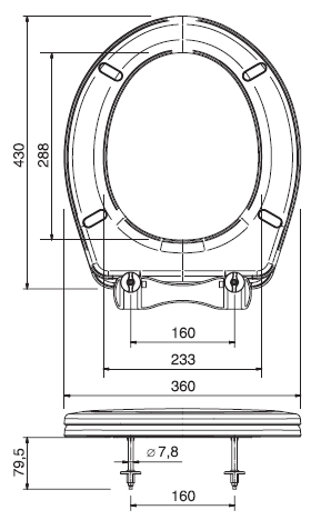 161422 Крышка сиденье для унитаза ОРИО  - Вид №1