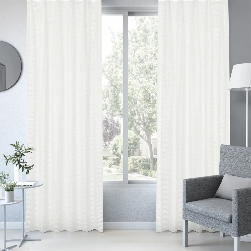 Тюль на ленте Inspire Witold 250x280 см цвет белый 86255182 STLM-2118839  - Вид №6