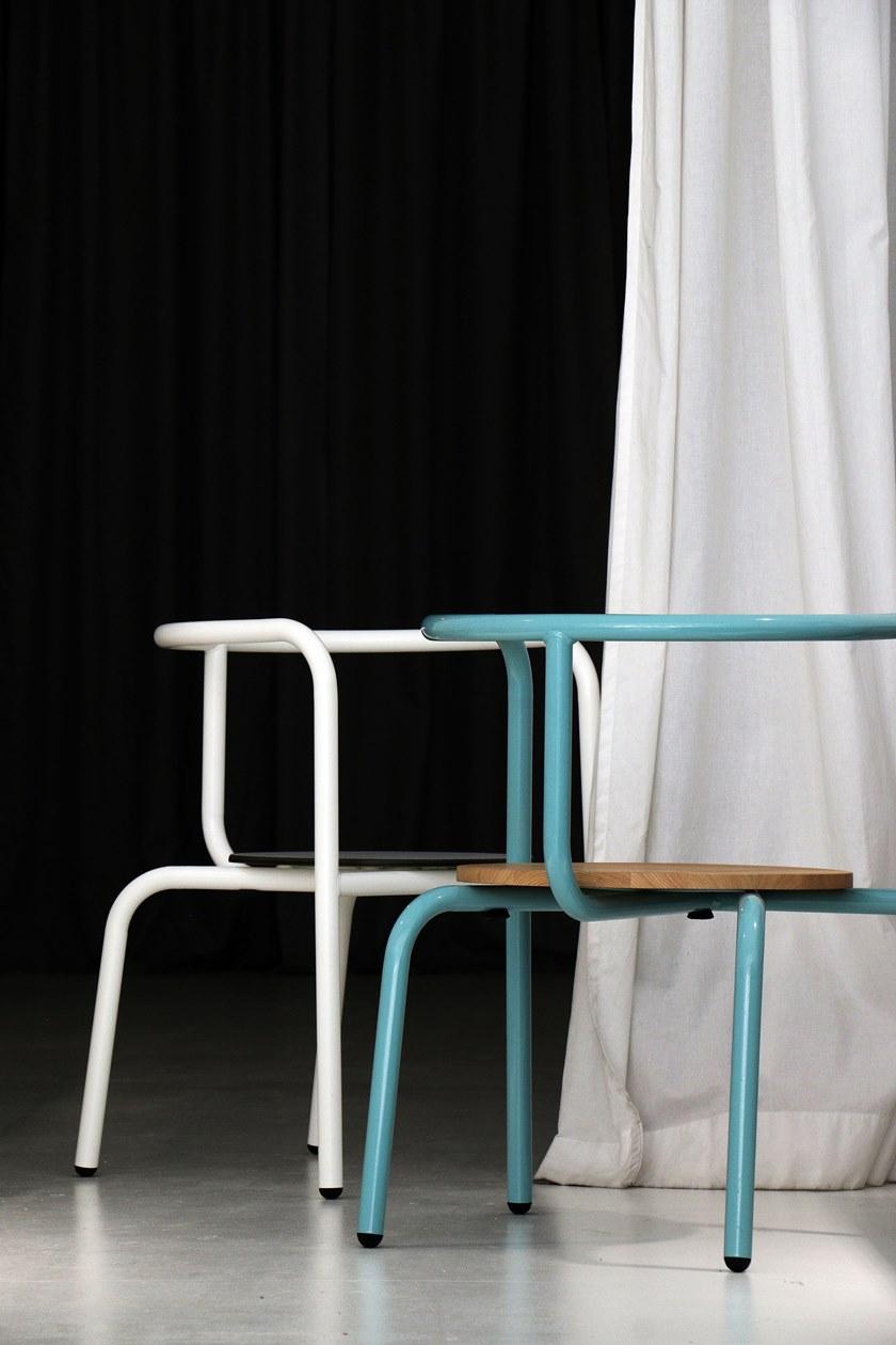 Branca Lisboa Штабелируемый стул из окрашенного металла sun-id-1418194 - Вид №11