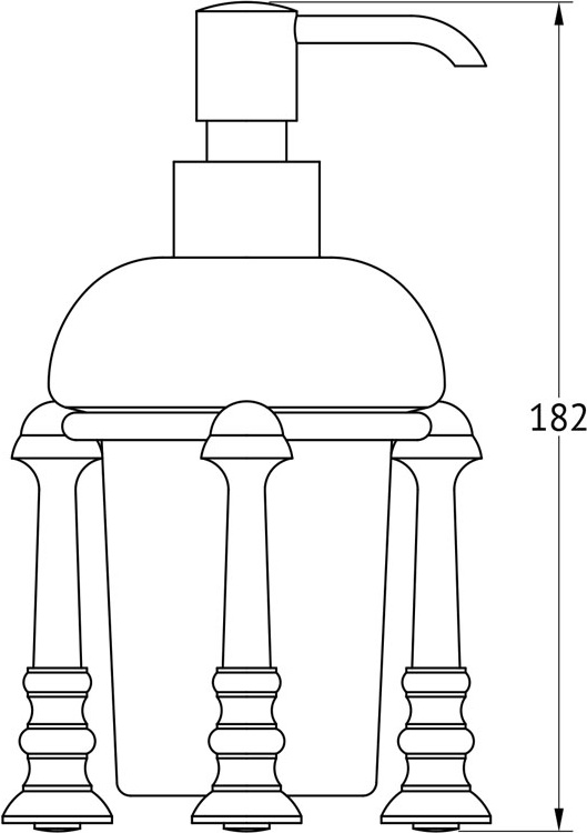 STI 429 Держатель дозатора жидкого мыла настольный 3SC STILMAR ANTIQUE SILVER Treesseci 3SC - Вид №1
