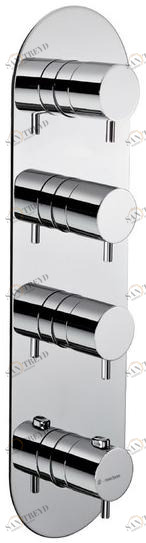newform Термостатический смеситель для душа с тарелкой Termostatici multiutenza 3 uscite 67603e
