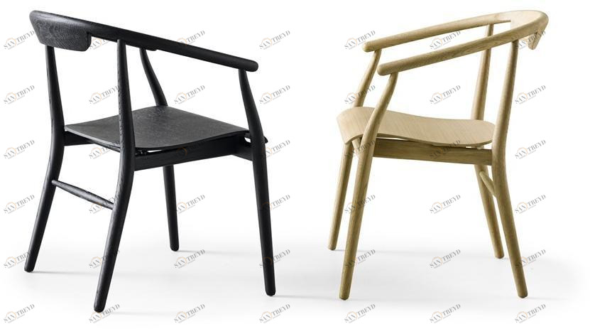 B&B Italia Деревянный стул с подлокотниками Jens sun-id-1412028