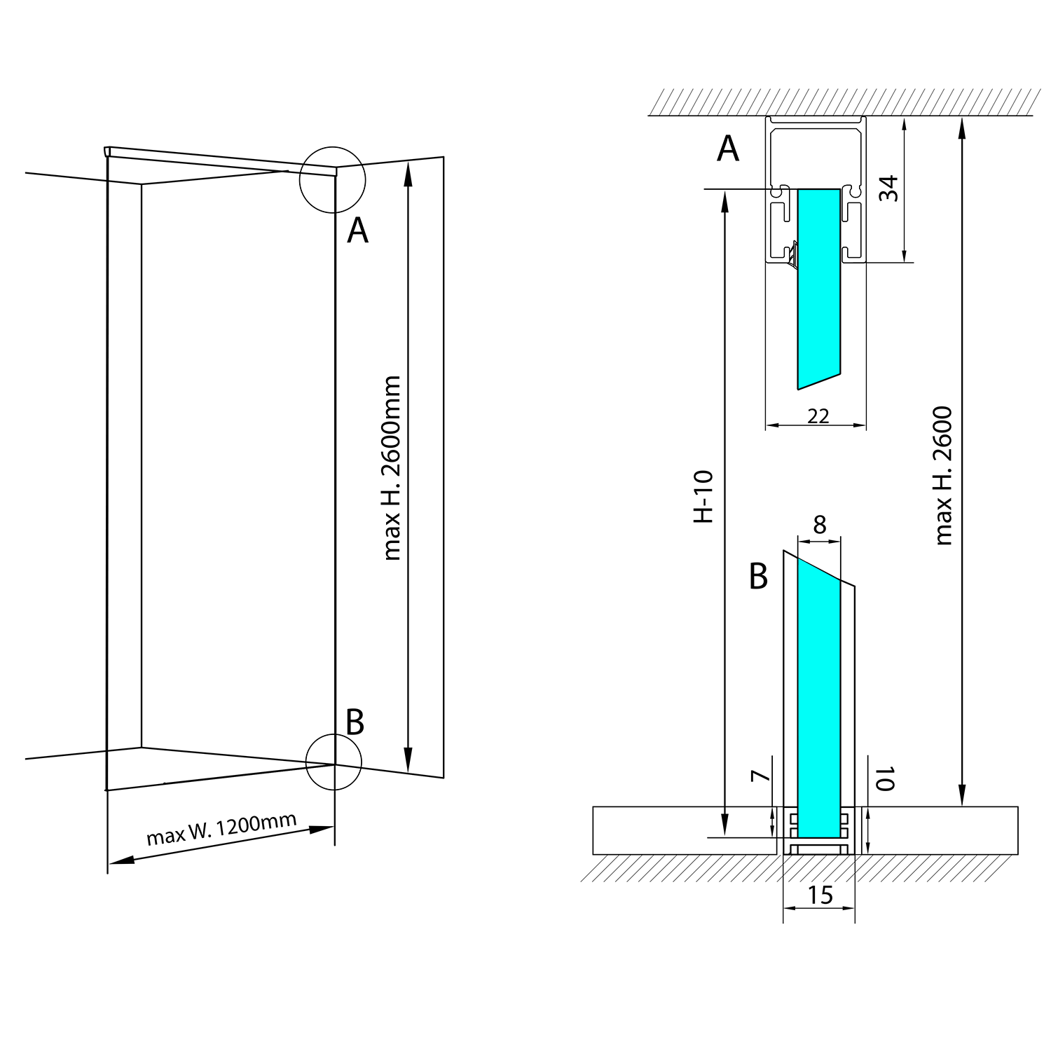 AL2812 Polysan Душевые ширмы ARCHITEX LINE  - Вид №3