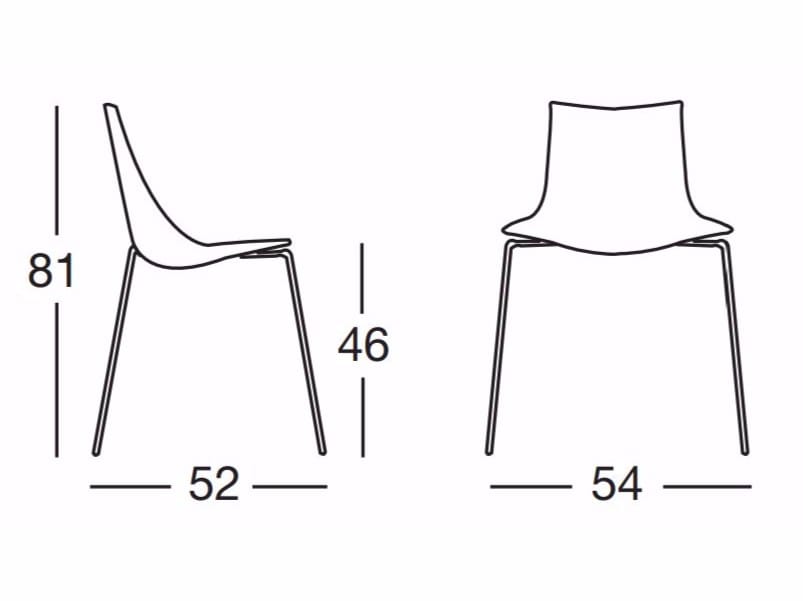 Штабелируемый стул из поликарбоната S-CAB Zebra ARCH-00072283 - Вид №2