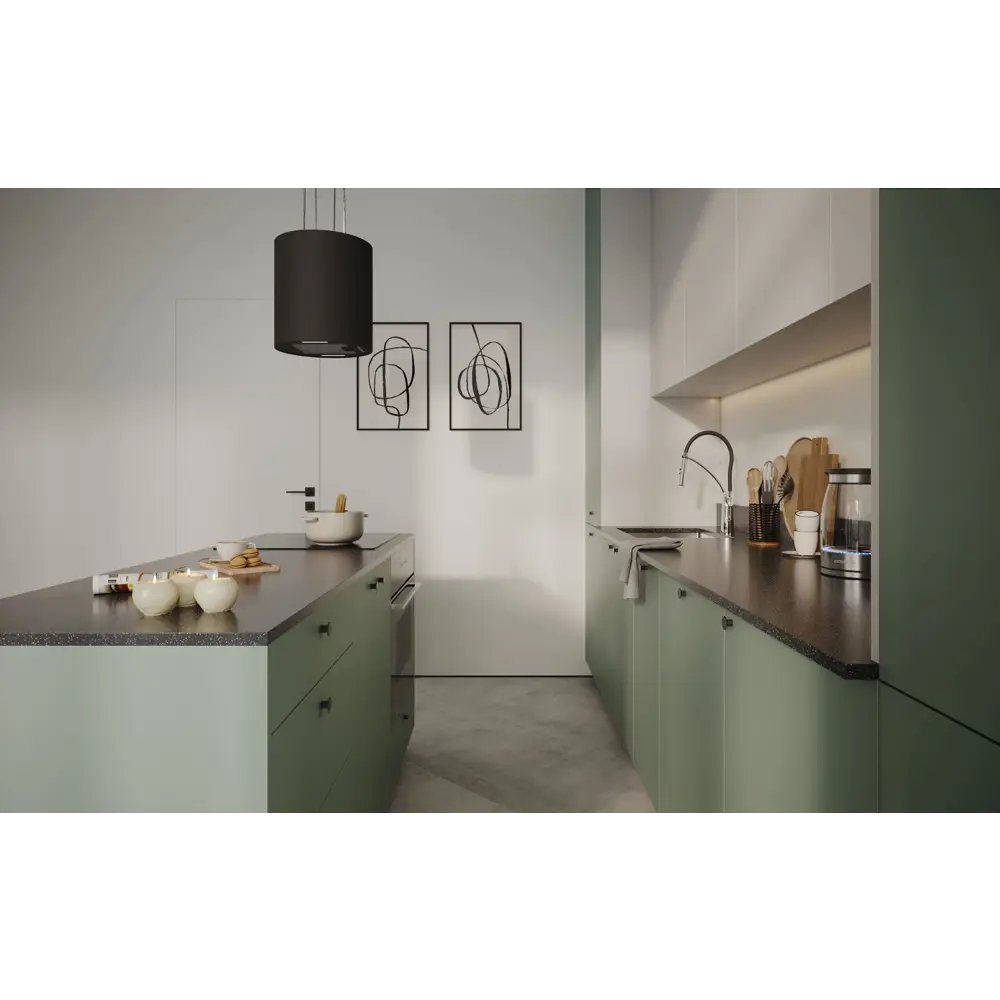 Мебельная ручка-кнопка KONSENSA Аян 28 мм матовая черная STLM-2118336 - Вид №5