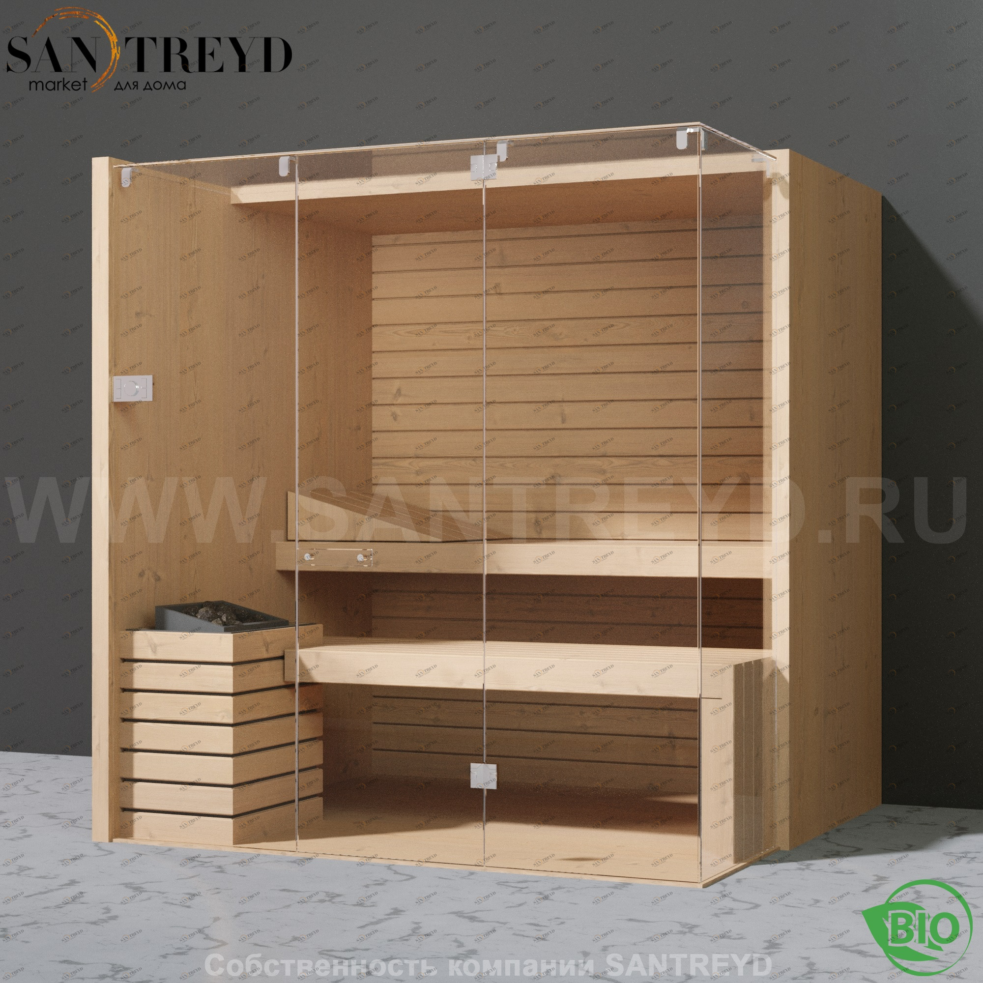 Effegibi SKY CORNER 80 BI55400019 Био-сауна. Мощность: 9 кВт макс. Размеры: длина 200 см, ширина 180 см. Отделка: канадский хемлок.