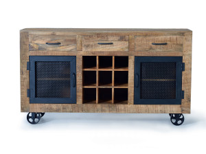 Манго шкаф с распашными дверцами и ящиками