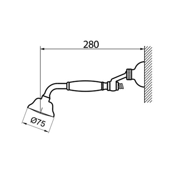 AC0704015 Душевой гарнитур Webert Ottocento - Вид №1