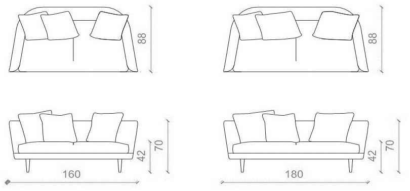 B&T Design 2-х местный кожаный диван Boom sun-id-1512373 - Вид №2