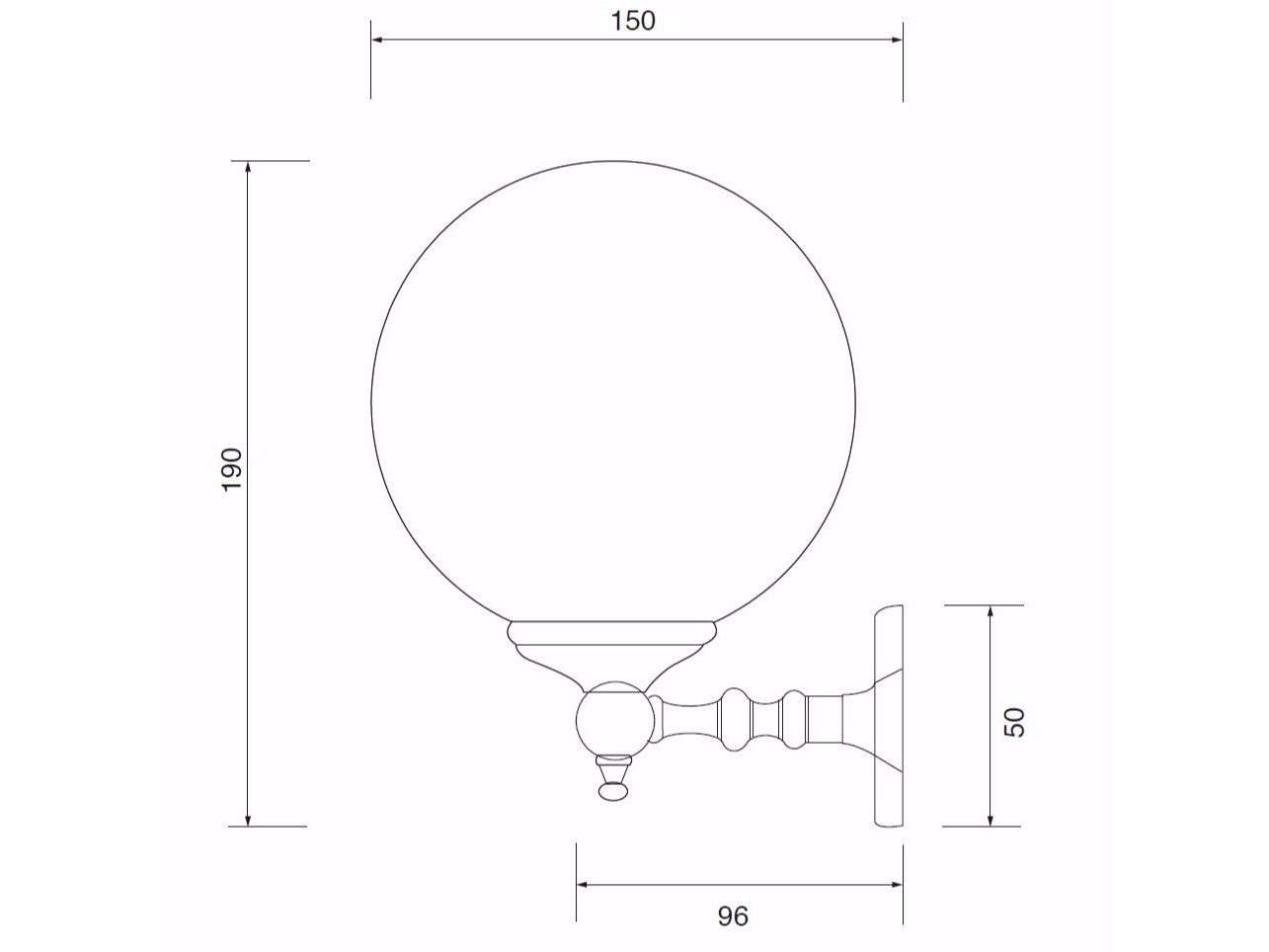 Бра для ванной комнаты Gentry Home Оксфорд ARCH-00083195 - Вид №3