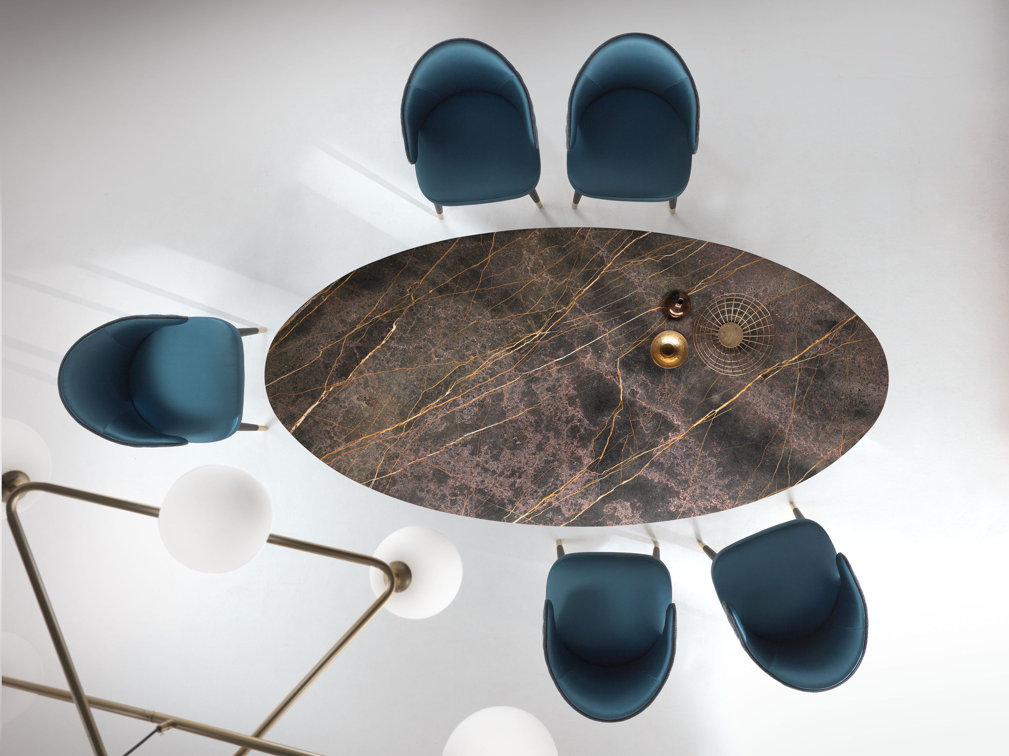 Овальный мраморный обеденный стол Former In Italia TOTÒ ARCH-00056259 - Вид №3